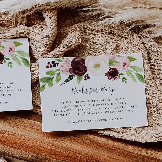 D'accompagnement Carte de demande de carnet Blush Romance