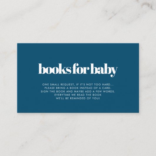 D'accompagnement Carte de demande de carnet de baby showers minimal (Devant)