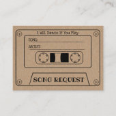D'accompagnement Carte de demande de chanson de mariage en cassette (Devant)