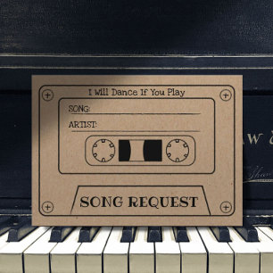 D'accompagnement Carte de demande de chanson de mariage en cassette