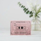 D'accompagnement Carte de demande de chanson de mariage en cassette (Debout devant)