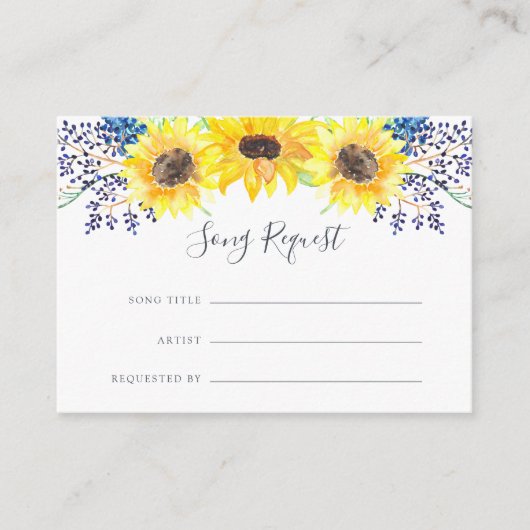 D'accompagnement Carte de demande de chanson Flowfields (Devant)