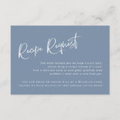 D'accompagnement Carte de demande de Fête des mariées bleue Denim (Devant)