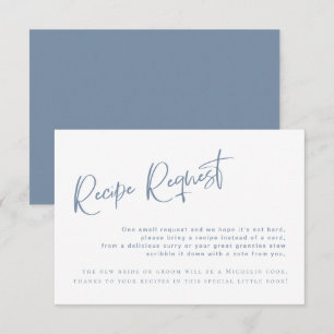 D'accompagnement Carte de demande de Fête des mariées bleue Denim