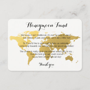 D'accompagnement Carte de demande de fonds de lune de miel avec car