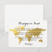 D'accompagnement Carte de demande de fonds de lune de miel avec car (Devant / Derrière)