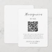 D'accompagnement Carte de demande de fonds de lune de miel minimale (Devant / Derrière)