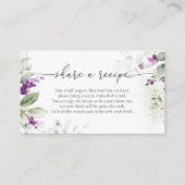 D'accompagnement Carte de demande de la lavande verte pourpre (Devant)