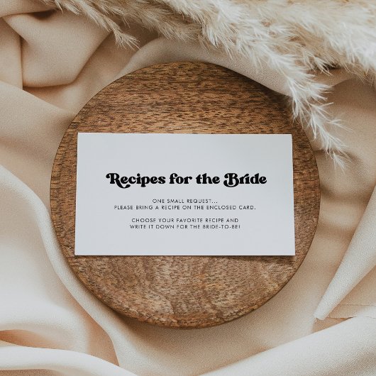 D'accompagnement Carte de demande de la recette Retro Retro stylish