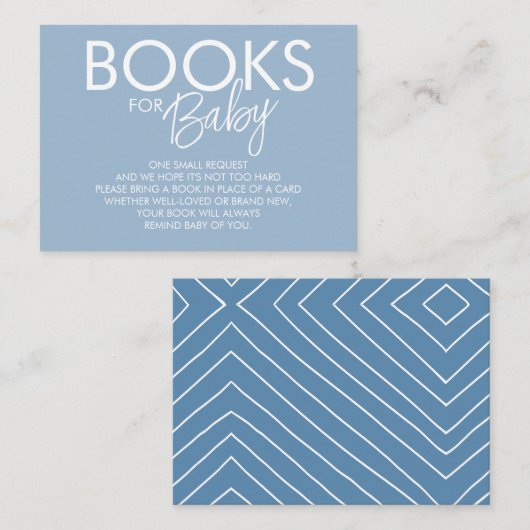 D'accompagnement Carte de demande de livre bleu Boy Boho (Devant / Derrière)