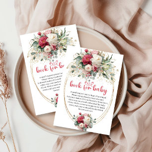 D'accompagnement Carte de demande de livre Boho Ruby Red Burgundy G