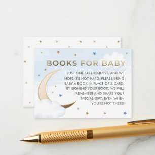 D'accompagnement Carte de demande de livre Over the Moon à insérer