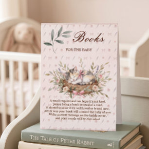 D'accompagnement Carte de demande de livre pour Baby Shower Fille K
