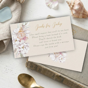 D'accompagnement Carte de demande de livre pour Baby Shower Fleurs