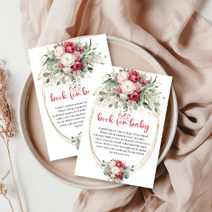 D'accompagnement Carte de demande de livre pour baby shower floral