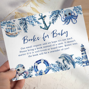 D'accompagnement Carte de demande de livre pour baby shower nautiqu