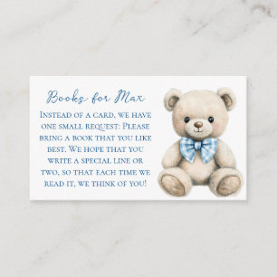 D'accompagnement Carte de demande de livre pour Baby Shower Oh Boy