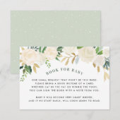 D'accompagnement Carte de demande de livre pour bébé pour la fête d (Devant / Derrière)