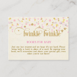 D'accompagnement Carte de demande de livre Twinkle Little Star rose