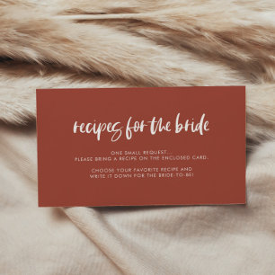 D'accompagnement Carte de demande de recette de brique brûlée moder