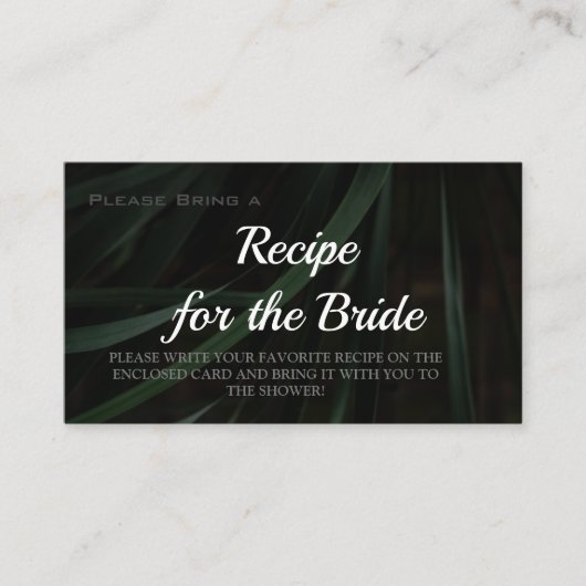 D'accompagnement Carte de demande de recette de douche de mariage v (Devant)