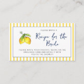 D'accompagnement Carte de demande de recette de douche de mariée au (Devant)