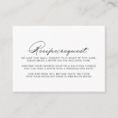 D'accompagnement Carte de demande de recette de mariage en calligra (Devant)