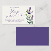 D'accompagnement Carte de demande de recette de mariage floral incl (Devant / Derrière)