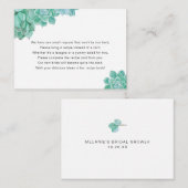 D'accompagnement Carte de demande de recette de mariage succulente (Devant / Derrière)