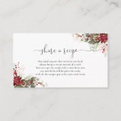 D'accompagnement Carte de demande de recette de Poinsettia Rouge de (Devant)