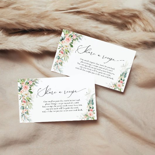 D'accompagnement Carte de demande de recette de roses roses blush é