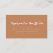 D'accompagnement Carte de demande de recette de sucre Brown rétro é (Devant)