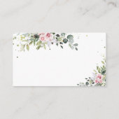 D'accompagnement Carte de demande de recette de verdure rose tendre (Dos)