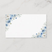 D'accompagnement Carte de demande de recette en ivoire bleu poussié (Dos)