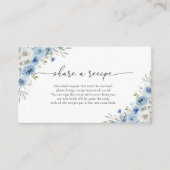 D'accompagnement Carte de demande de recette en ivoire bleu poussié (Devant)