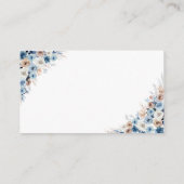 D'accompagnement Carte de demande de recette Floral Boho bleu (Dos)