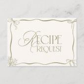 D'accompagnement Carte de demande de recette florale dessinée à la (Devant)