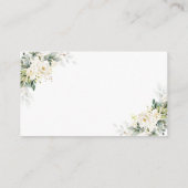 D'accompagnement Carte de demande de recette florale Roses Blanches (Dos)