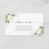 D'accompagnement Carte de demande de recette florale Roses Blanches (Devant)