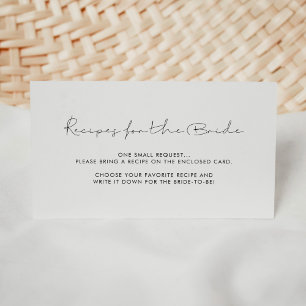 D'accompagnement Carte de demande de recette minimaliste manuscrite
