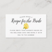 D'accompagnement Carte de demande de recette pour la douche de mari (Devant)