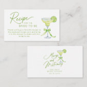 D'accompagnement Carte de demande de recette pour la future mariée (Devant / Derrière)