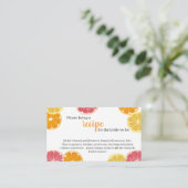 D'accompagnement Carte de demande de recette pour une douche de mar (Debout devant)