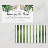 D'accompagnement Carte de demande de recette pour une douche nuptia (Devant / Derrière)