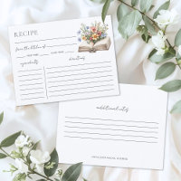 Carte de demande de recette pour une fête de fianç