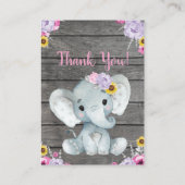 D'accompagnement Carte de demande de réservation Fille Eléphant ros (Dos)