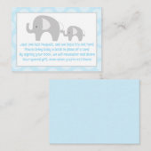 D'accompagnement Carte de demande de réservation pour éléphants ble (Devant / Derrière)