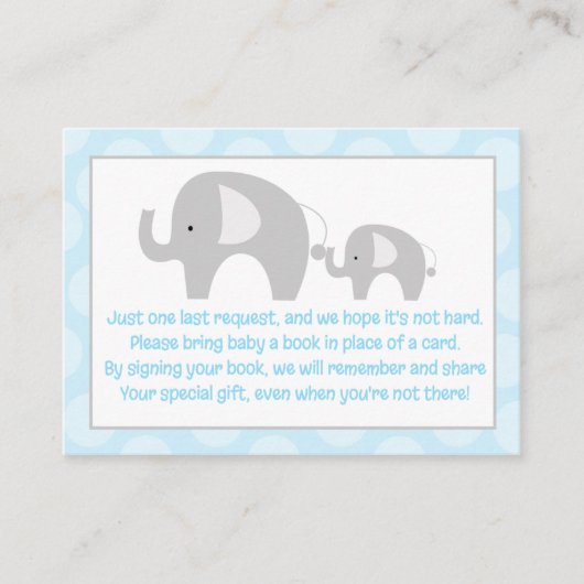D'accompagnement Carte de demande de réservation pour éléphants ble (Devant)