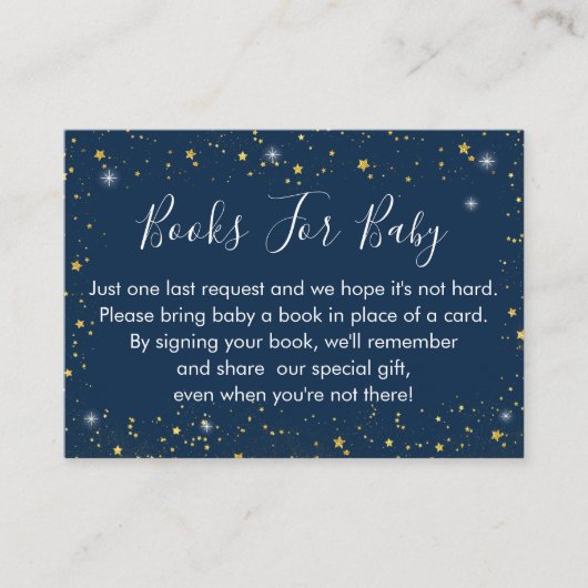 D'accompagnement Carte de demande de réservation Twinkle Star Navy  (Devant)