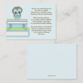 D'accompagnement Carte de demande d'insertion de Baby shower de la  (Devant / Derrière)